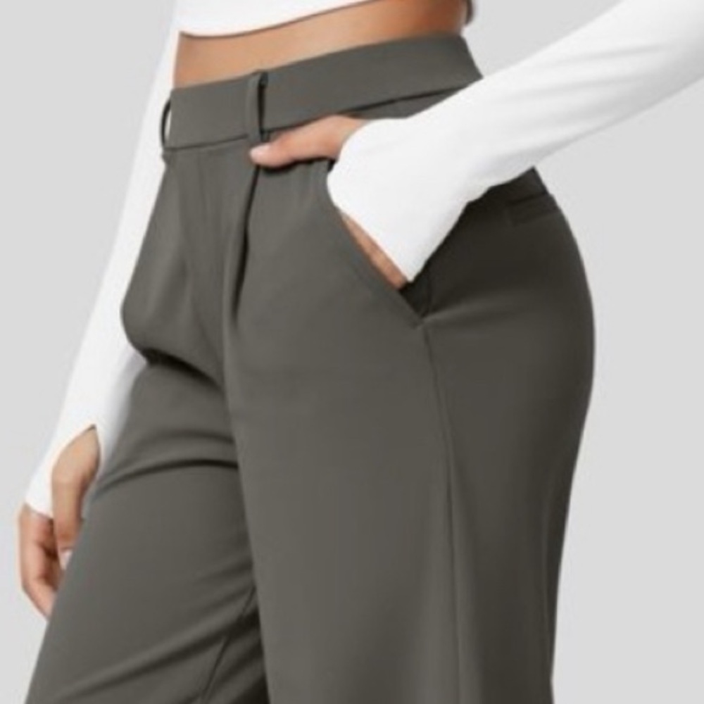 Halara High Waisted Plicated Side Pocket Straight Leg Work Pants NWT Siz… - Picture 12 of 12
